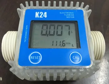 K24 turbo digital flow meter flowmeter Diesel fuel water plomeria flow indicator protable Turbine Flowmeter caudalimetro sensor