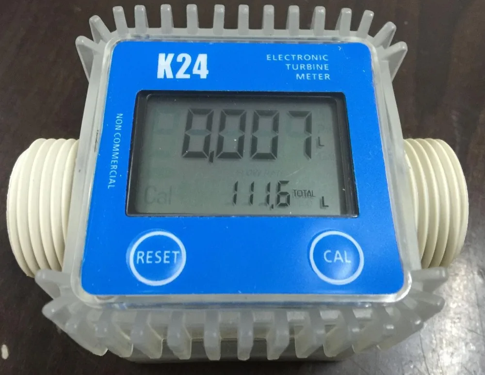 K24 turbo digital flow meter flowmeter Diesel fuel water plomeria flow indicator protable Turbine Flowmeter caudalimetro sensor