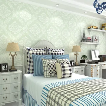 European Luxury Classic nonwovens Relief texture 3D wallpaper murals stereo foam Damascus living room bedroom TV wallpaper