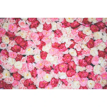 Customized 3D pink floral wall photography backdrops for newborn & wedding love party photo studio portrait background F-1602