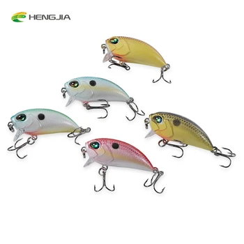 HENGJIA 5 Colors Inner Small Magnet Fishing Crank Bait 5 high carbon steel treble hooks sharp Artificial Bait Lure