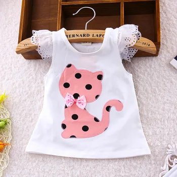 2017 New Fashion Cute Baby Girls Clothes Set Summer T-Shirt Top and Floral Shorts Little Girls Outfit Set