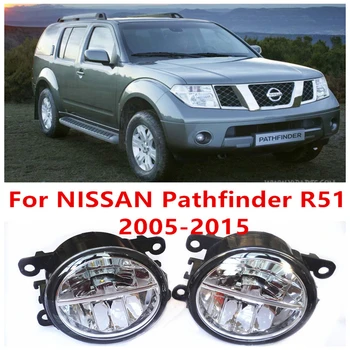 For NISSAN Pathfinder Closed Off-Road Vehicle R51 2005- 10W Fog Light LED DRL Daytime Running Lights Car Styling lamps