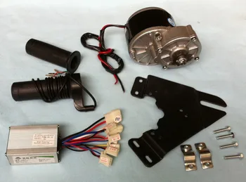 MY1016Z2 250W 36V gear brush motor with Motor Controller and Twist Throttle, DIY Electric Bicycle Kit