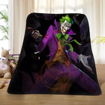 Custom Joker and Harley Blanket #8 Soft Fleece Decoration Bedroom 58x80inch,50X60inch,40X50inch Y108#I8