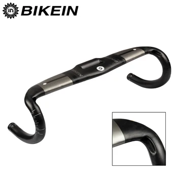 BIKEIN Full UD Carbon Cycling Road Bike Handlebar 400/420/440mm Triathlon Bicycle Parts Ultralight Drop Bar Matte Black 280g