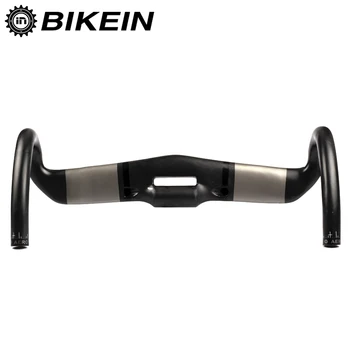 BIKEIN Full UD Carbon Cycling Road Bike Handlebar 400/420/440mm Triathlon Bicycle Parts Ultralight Drop Bar Matte Black 280g