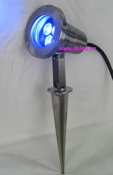 By DHL !! ,high power 3W LED garden light,spike LED spotlight,DS-10-46-3W,Stainless steel,12V DC