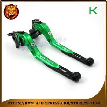 Adjustable Folding Extendable Brake Clutch Lever For kawasaki VERSYS 1000 VERSYS1000 14 15 With logo Motorcycle