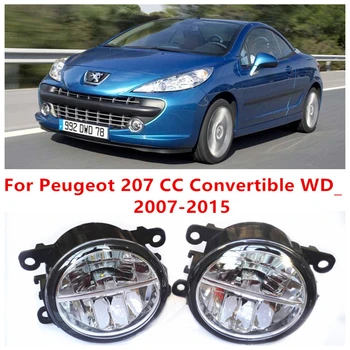 For Peugeot 207 CC Convertible WD_ 2007-10W Fog Light LED DRL Daytime Running Lights Car Styling lamps