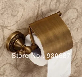Retro Style Autique Bronze Solid Brass Toilet Tissue Paper Holder Wall Mounted Paper Box Bathroom Accessories