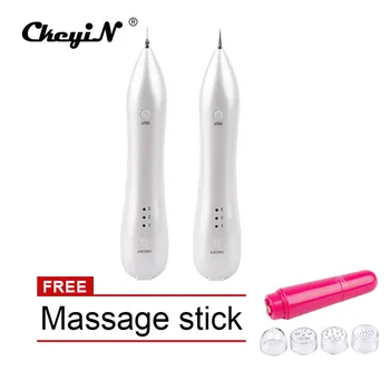 CkeyiN Freckle Removal Machine Skin Mole Removal Dark Spot Wart Tag Remover Pen+Ultrasonic 7 LED Photon Facial Massager Anti Age