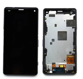Replacement Parts Lcd Display+Touch Glass digitizer screen+frame Assembly complete For Sony Xperia Z3 compact z3 mini d5803