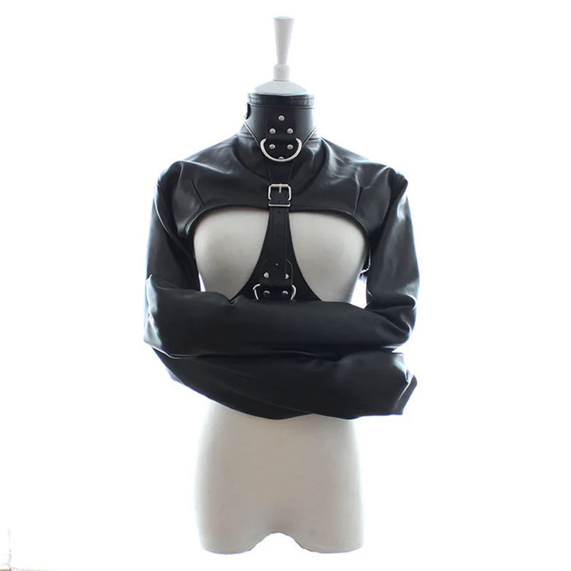 Adult bondage restraints black leather clothes womens leather harness slave bdsm sex games cosplay clothing for fetish wear