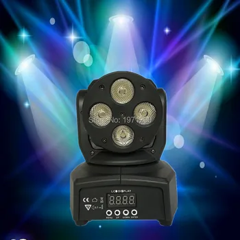 NEW LED Moving Head Mini wash 4x10w RGBW Quad with advanced 9/12 channels factory directly sale