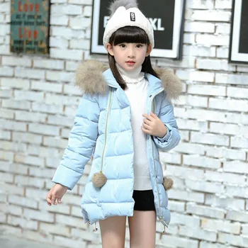 2016 Children'S Outerwear Baby Toddlers Girls Faux Fur Fleece Lined Hooded Zipper Women Girl Down Jacket For Girl