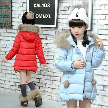 2016 Children'S Outerwear Baby Toddlers Girls Faux Fur Fleece Lined Hooded Zipper Women Girl Down Jacket For Girl