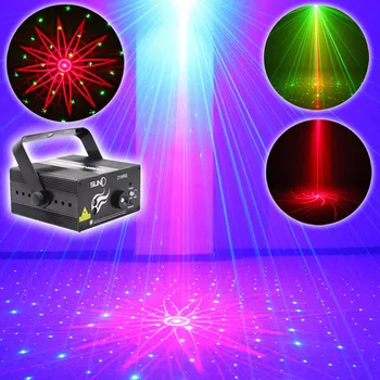 Hot LED Laser Projector 2 Lens 16 Patterns RG Remote Control DJ Wedding KTV Disco Party Dancing Lights Stage Effect Lighting