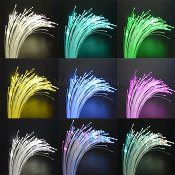 Colorful fiber optic christmas lights with 6W RGB LED light source and 160 star strand