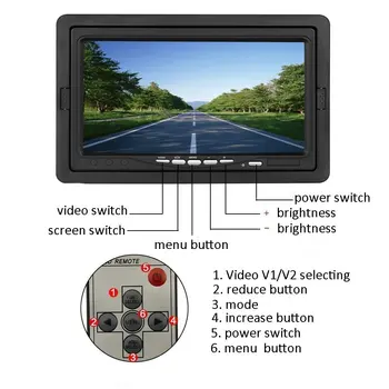Wireless Truck Car Rear View Camera IR Night Vision Backup Kit 7