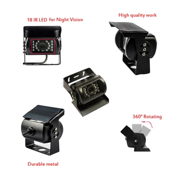 Wireless Truck Car Rear View Camera IR Night Vision Backup Kit 7
