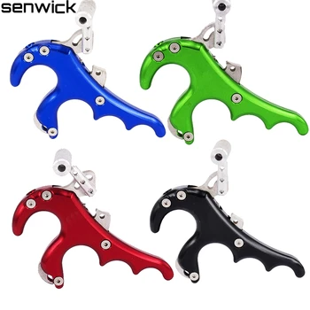 Senwick Brand WOLF Blue Color Stainless Steel 1pc 3 Fingers Archery Caliper Release for compound Bow Outdoor sport F