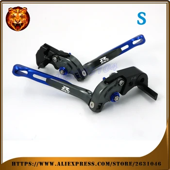 Adjustable Folding Extendable Brake Clutch Lever For SUZUKI GSXR600 GSXR750 GSXR 2004 2005 Blue CNC Motorcycle