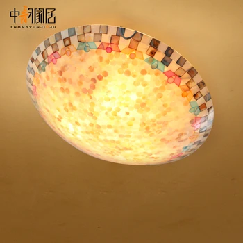 Ceiling lights LED European style pastoral ceiling lamps handmade bedroom lamps and lanterns warm balcony authentic