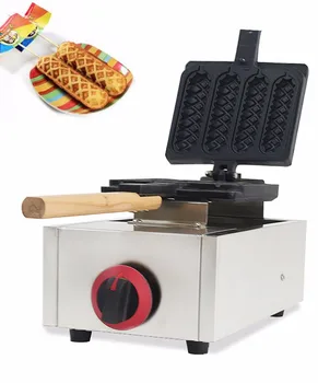 Commercial Use Non-stick 4pcs LPG Gas Lolly Waffle Dog Stick Baker Maker Machine Iron