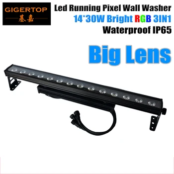 TIPTOP New 14x30W High Power Led Wall Washer Light Running Pixel Individual Led Control 2/3/5/8/42/44 CH RGB 3IN1 Waterproof
