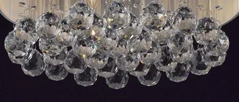 Wire drawing cloth cover&Drops of water crystal Modern Crystal Chandeliers Wave Crystal Ceiling Pendant Lamps Lighting Rain Drop