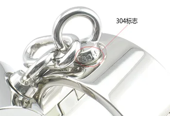 Stainless steel metal hand cuffs bdsm fetish wear Bondage restraints handcuffs for sex erotic toys adult game sex toys for women