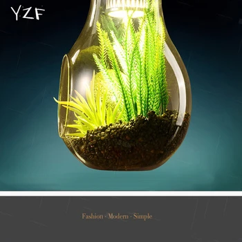 YZF Modern LED PendantLight Living Room Restaurant Plant Decor Glass Hanging Lamp Home Lighting luminaire chandelier lighting