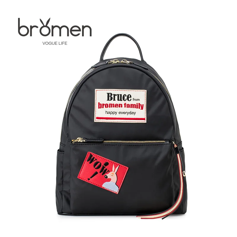 BROMEN Fashion Women Backpack Youth Polyester Backpacks Teenage Girls Female School Shoulder Bags Bagpack Mochila