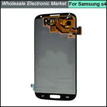 DHL 5pcs/lot LCD Screen + Digitizer Touch Glass Screen for SamSung Galaxy S4 i9500 i9505 i337 blue/white with logo