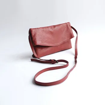 2017 new fashion handmake England Style Fold Over casual women genuine leather bag / messenger bag / shoulder bagS