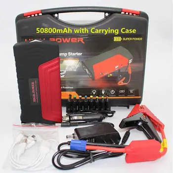 High Capacity 50800mAh Car Jump Starter Mini Portable Emergency Battery Charger for Petrol (3 Color) with Plastic Box LR15