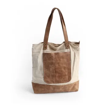 Vendange Original design cowleather join flax forest wind retro shoulder bag/ leisure shopping leather handbag 2345