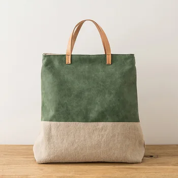 2017 Vintage Summer Patchwork Soft Canvas Zipper Handbags Women Shoulder Messenger Hand Bag Wonan Shopping Bags Casual Tote