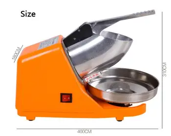 Portable Ice Crusher Electric Commercial Aluminium Alloy Ice Crusher with Low Noise in Orange Color DM-SJ