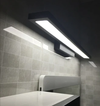 Mirror front lamp LED wall lamps bathroom waterproof simple dresser mirror lamp aluminum bedroom bathroom black lamp lights-za