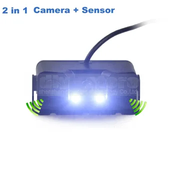 DIYKIT Wireless Auto Parking Monitor System Waterproof Parking Radar Sensor Car Camera + 4.3 inch Car Mirror Monitor