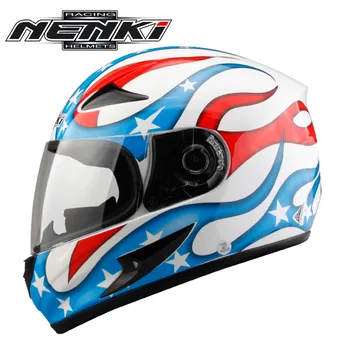 NENKI Full Face Motorcycle Helmet Capacete da Motocicleta Cascos Moto Casque Kask 816e Racing Riding Men Women Helmet with Scarf