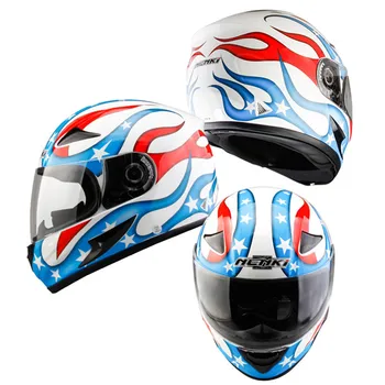 NENKI Full Face Motorcycle Helmet Capacete da Motocicleta Cascos Moto Casque Kask 816e Racing Riding Men Women Helmet with Scarf
