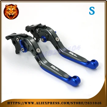 Adjustable Folding Extendable Brake Clutch Lever For SUZUKI SV100 SV1000S 03 04 05 06 07 WITH LOGO Motorcycle