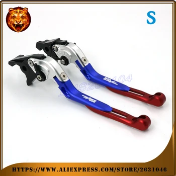 Adjustable Folding Extendable Brake Clutch Lever For SUZUKI SV100 SV1000S 03 04 05 06 07 WITH LOGO Motorcycle