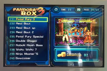 HD Pandora's box 3 kits,CGA output for LCD , 520 in 1 game board ,Daizu World game,Family game, coin operated games
