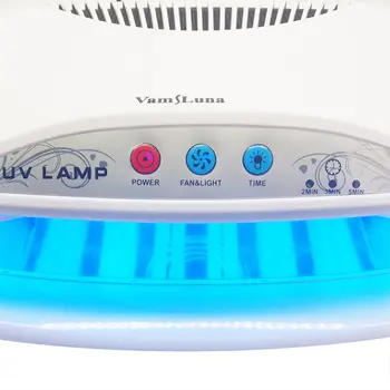54W UV Lamp Nail Dryer For 2 Hands With Fan & Timer Electric Manicure Machine For Curing Nail Gel Art Tool With Bottom