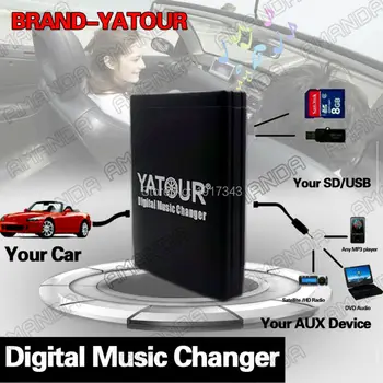 Yatour M06 Car Adapter AUX MP3 SD USB Music CD Changer CDC Connector Switch FOR Lexus ES300/330/350 RX300 GX470 SC430 Radios