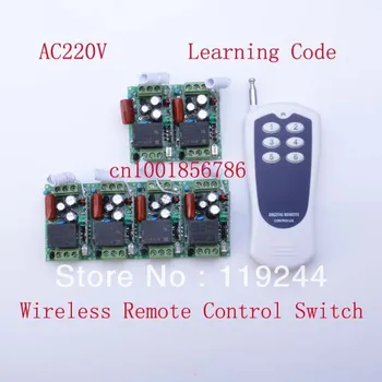 220V 1CH 315/433Mhz Learning Code Radio RF Wireless Remote Control Switch System 6 Receiver& transmitter